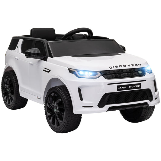 AIYAPLAY Licencjonowany Land Rover Discovery Sport, 12V Dziecięcy Jeździk Samochodowy z Pilotem, Światłami, Muzyką, Klaksonem, dla dzieci w wieku 3-6 lat, Biały