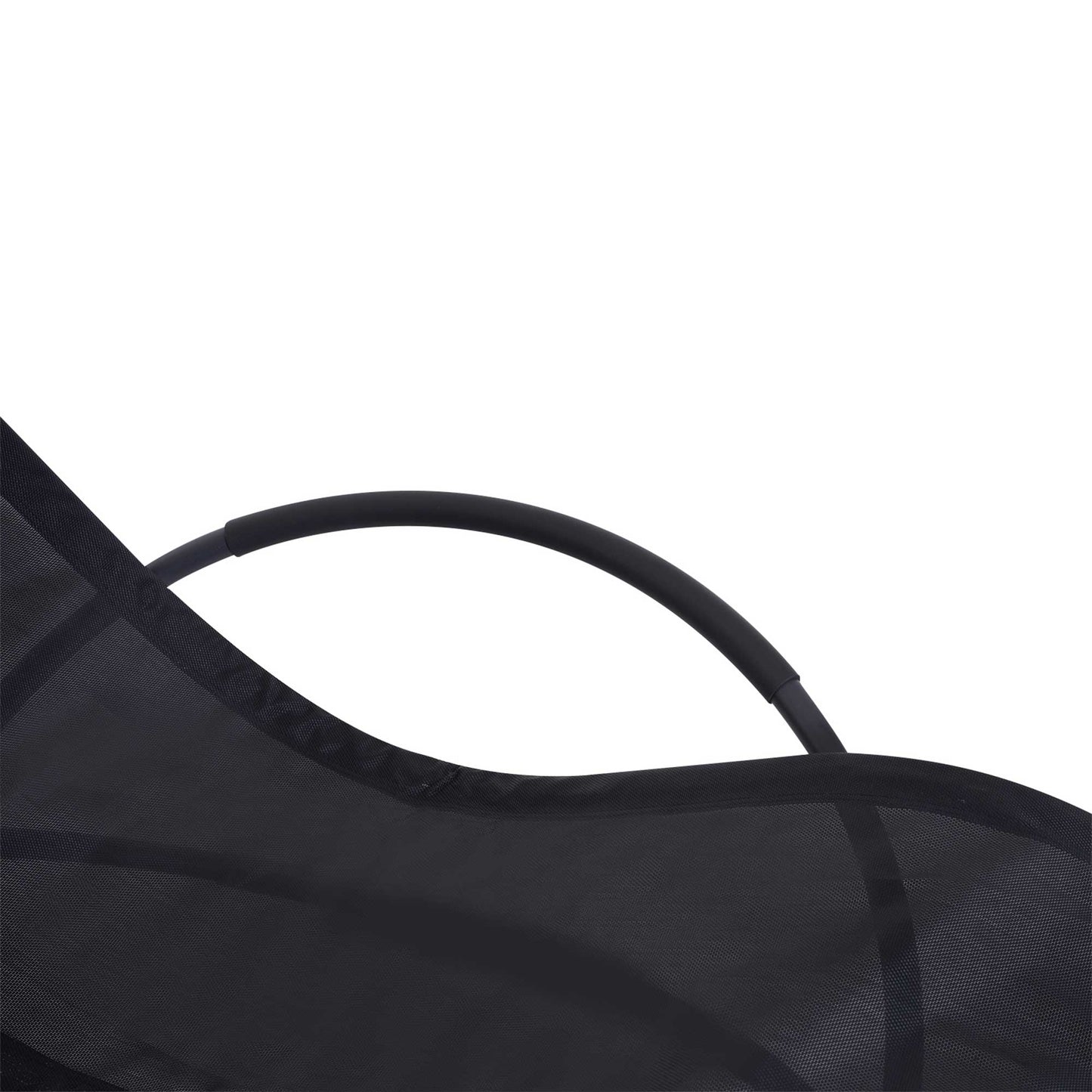 Outsunny Outdoor Orbital Lounger Zero Gravity Patio Chaise składany fotel bujany z poduszką czarny