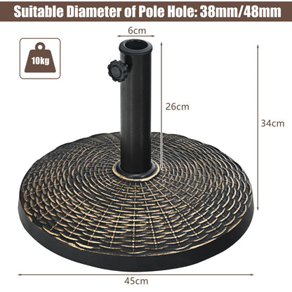 Umbrella Stand with Adjustable Knob, Sunlight Resistance and Rattan Pattern