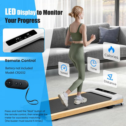 Under Desk Treadmill Walking Pad with 7-Layer Running Belt-Grey