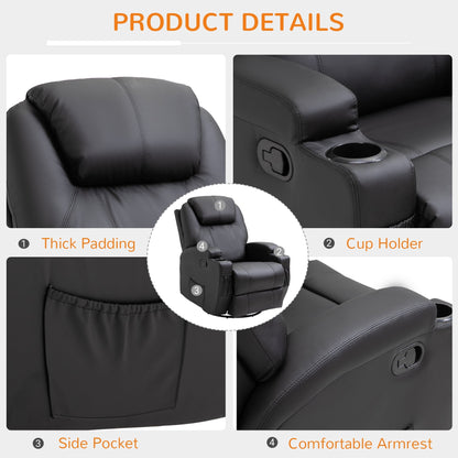 Recliner Sofa Chair PU Leather Armchair Cinema Massage Chair Swivel Nursing Gaming Chair