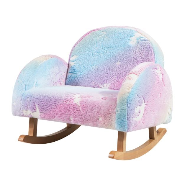 Rocking chair children Children&#39;s sofa Glow in the dark Children&#39;s armchair upholstered in flannel fabric