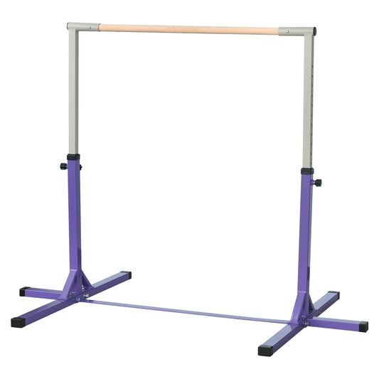 Steel Frame Adjustable Horizonal Gymnastics Bar For Kids Home Gym Training Children Junior Kip High Bar Fitness Purple