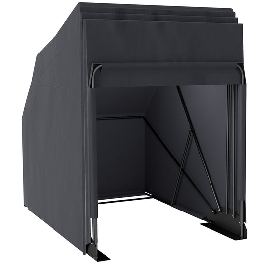 Outsunny Motorbike Shed, 345 x 135 x 191 cm Foldable Waterproof Motorcycle Storage Tent, 2 Mesh Windows, 600D Oxford, Black