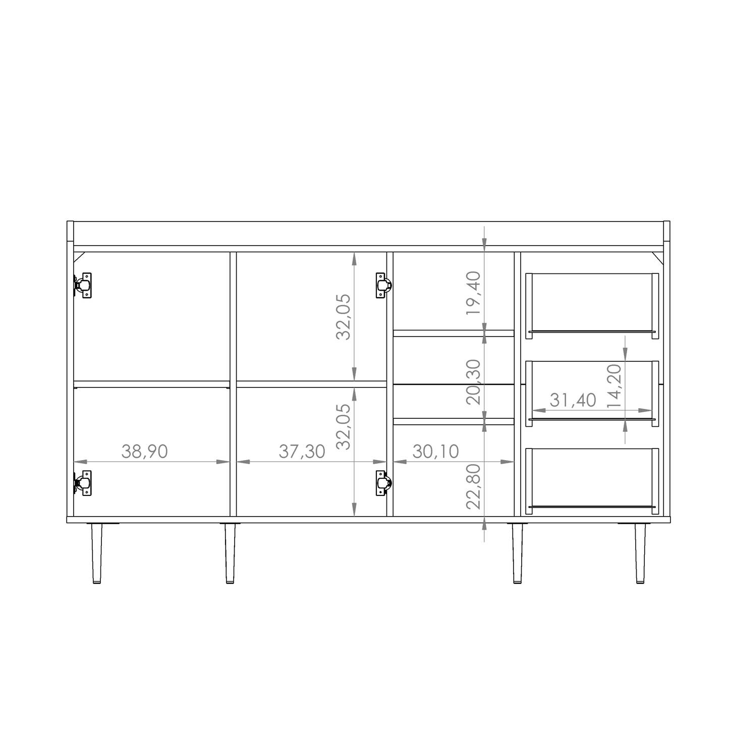 Vasina 01 Sideboard Cabinet 150cm