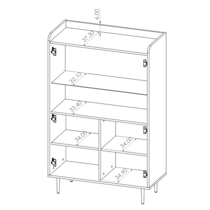 Vasina 10 Display Cabinet 90cm