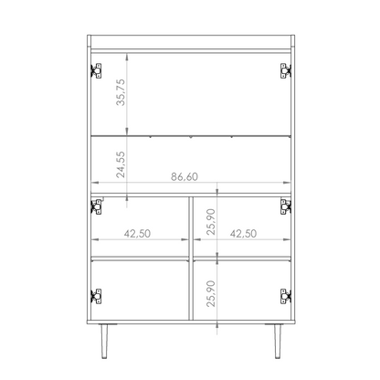 Vasina 10 Display Cabinet 90cm