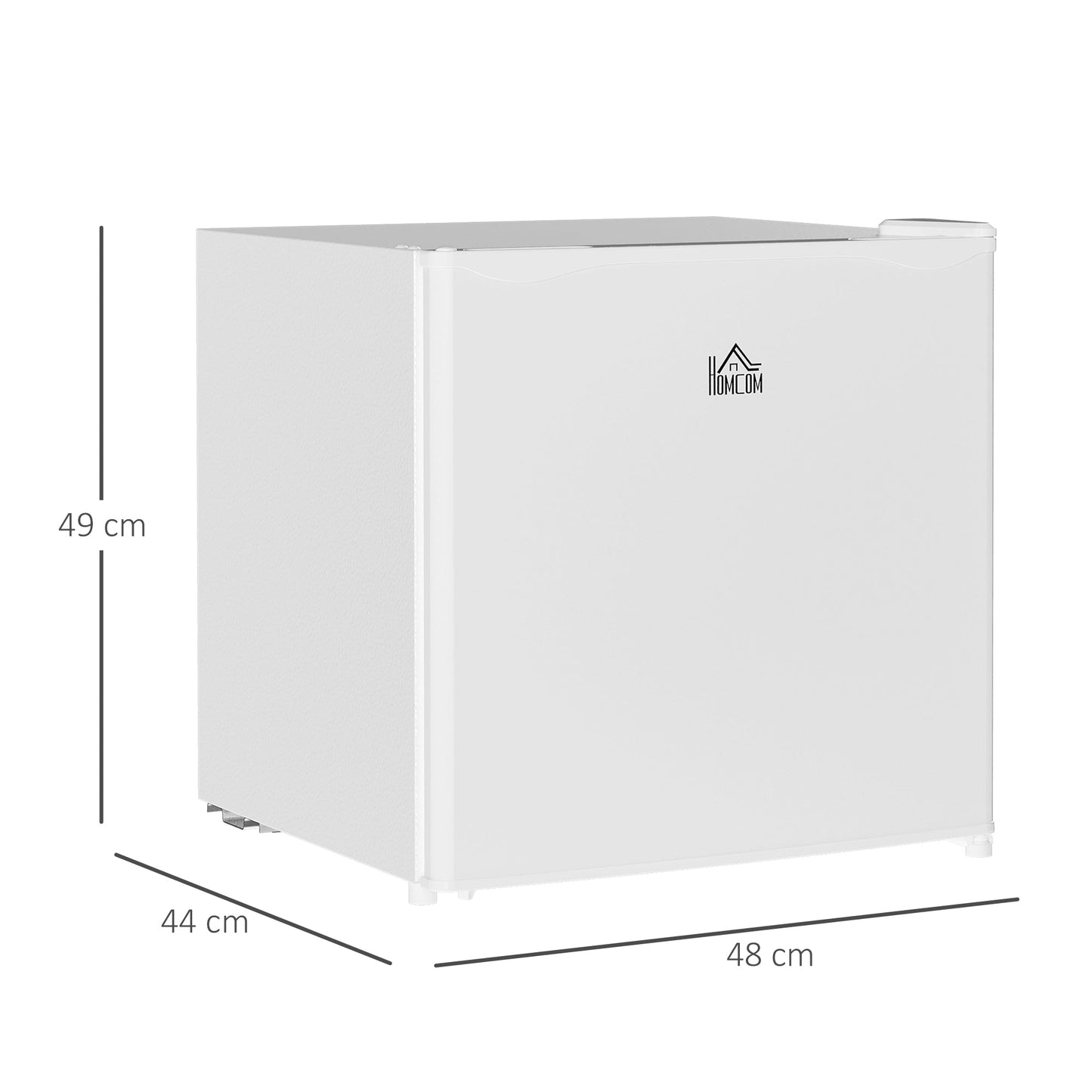 46L Table Top Fridge, Counter Top Fridge with Chiller Box, Adjustable Temperature, Reversible Door, Mini Fridge for Bedroom