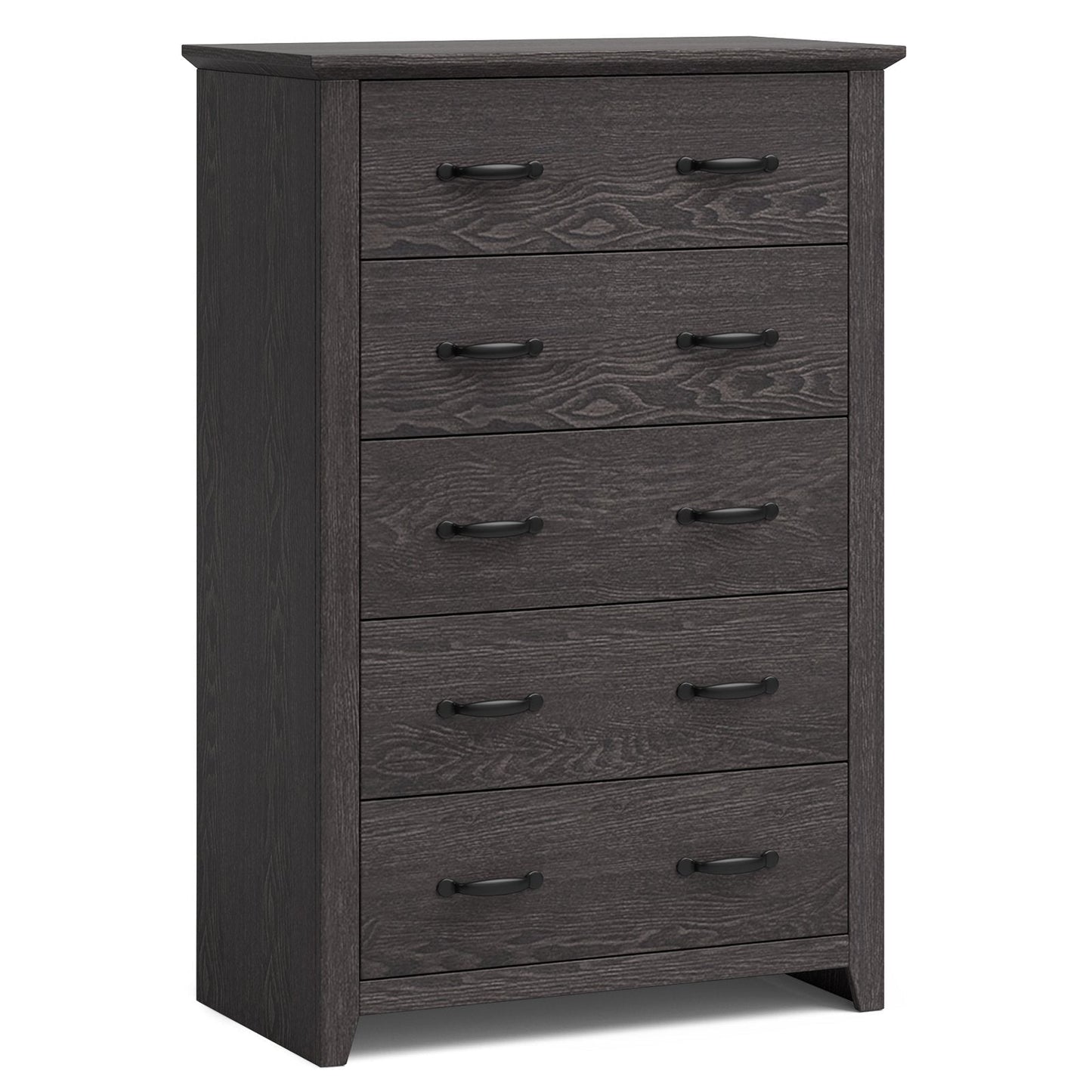 Dresser Vertical Chest of Drawers with 5 Pull-out Drawers-Dark Grey