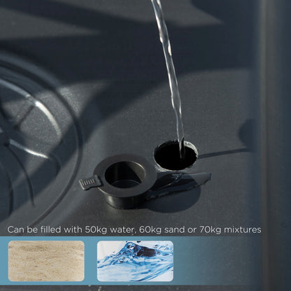 SPORTNOW 2.6-3.1m Adjustable Basketball Hoop and Basketball Stand w/ Backboard and Weighted Base, Portable on Wheels, White