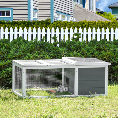 PawHut Guinea Pigs Hutches Small Guinea Pigs Hutches Pet Run Cover, with Water-resistant Asphalt Roof