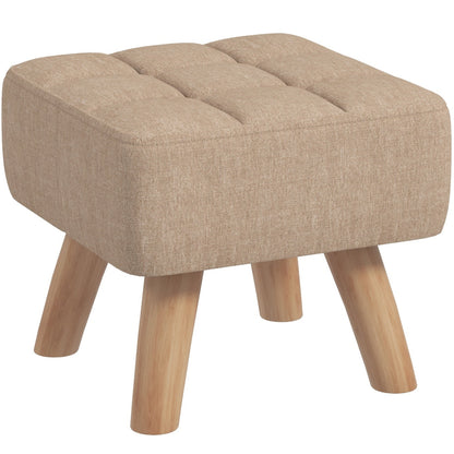 Podnóżek HOMCOM Linen-Look Square Padded - brązowy