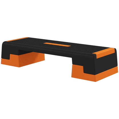 SPORTNOW 15cm/20cm/25cm Exercise Stepper for Home Workout, Aerobic Step Platform - Orange