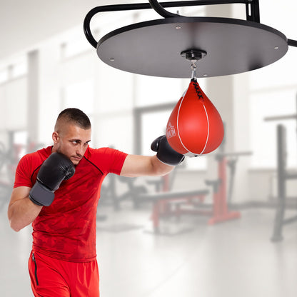 HOMCOM Wall-mounted Punching Ball Height Adjustable Hanging Speedball Platform Set Frame Stand Boxing Sports