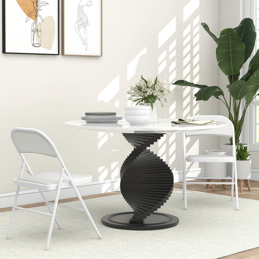 HOMCOM Set of Two Cushioned Folding Chairs - White