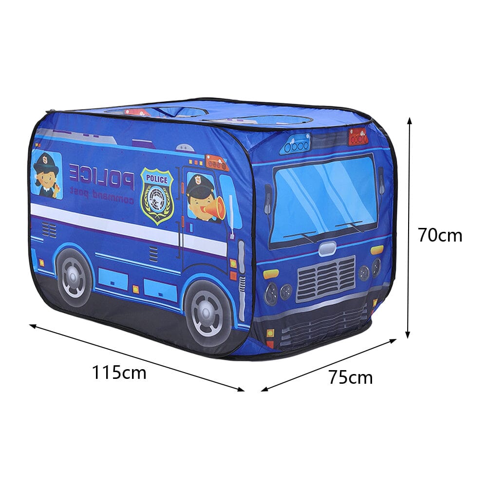 خيمة قابلة للطي على شكل شاحنة شرطة وبيت لعب للأطفال 
