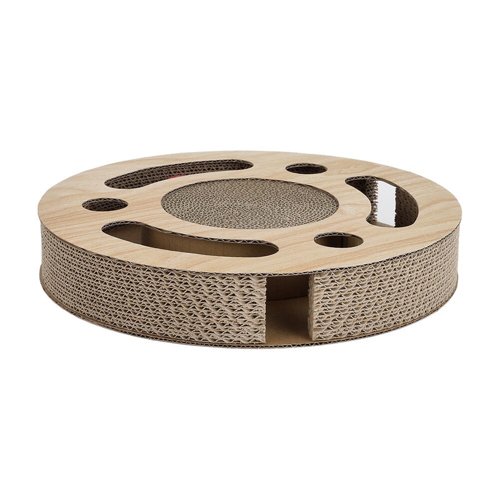 Round Cat Scratcher with Ball Toy