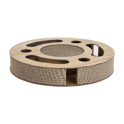 Round Cat Scratcher with Ball Toy