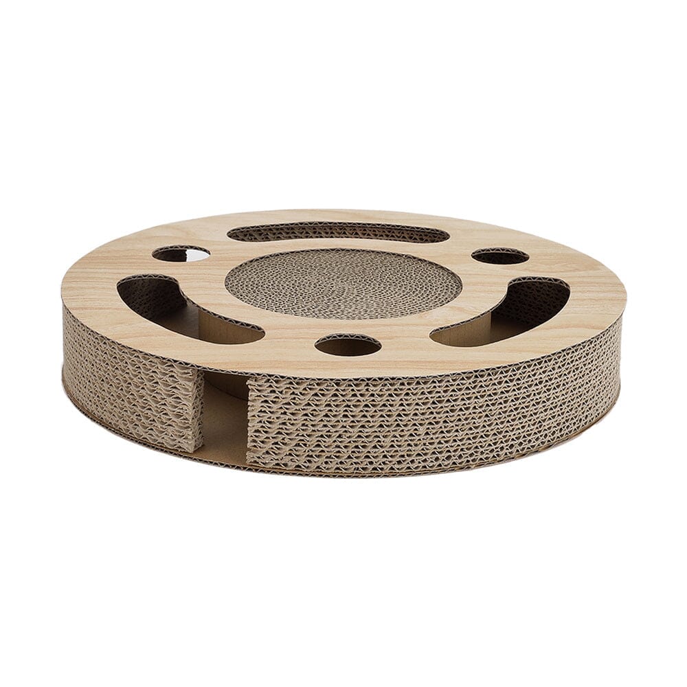 Round Cat Scratcher with Ball Toy