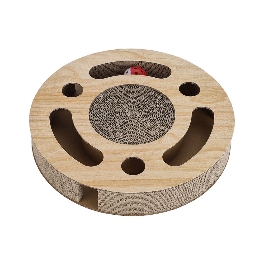 Round Cat Scratcher with Ball Toy