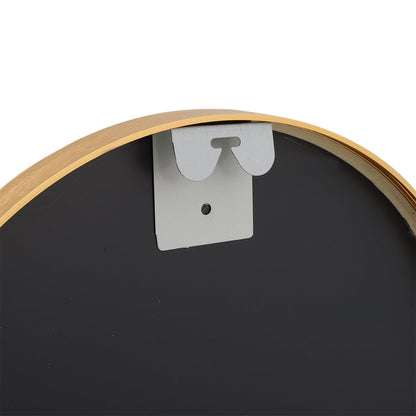 Sleek Contemporary Oval Metal Wall Mirror - Full-Length Design