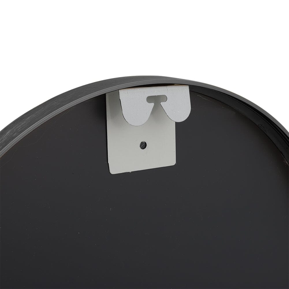 Sleek Contemporary Oval Metal Wall Mirror - Full-Length Design