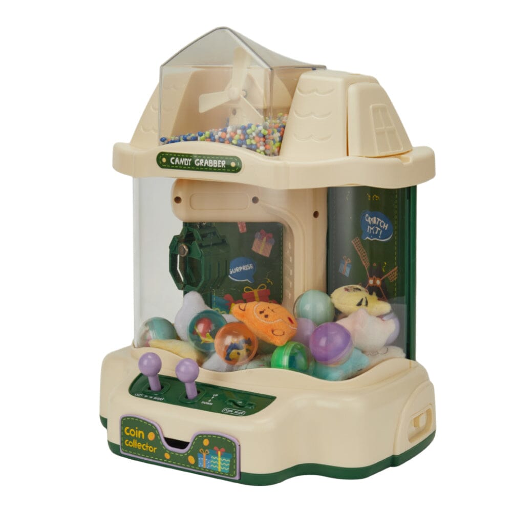 Household Mini Claw Machine with Game Coins-Green