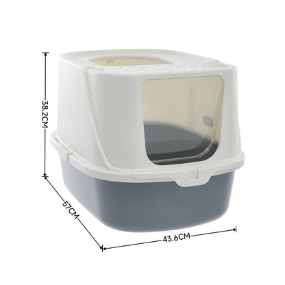 Large Hooded Cat Litter Box with Scoop