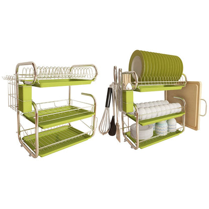 3-Tier Dish Drainer Storage Stand Bowl Plate Dryer Tray