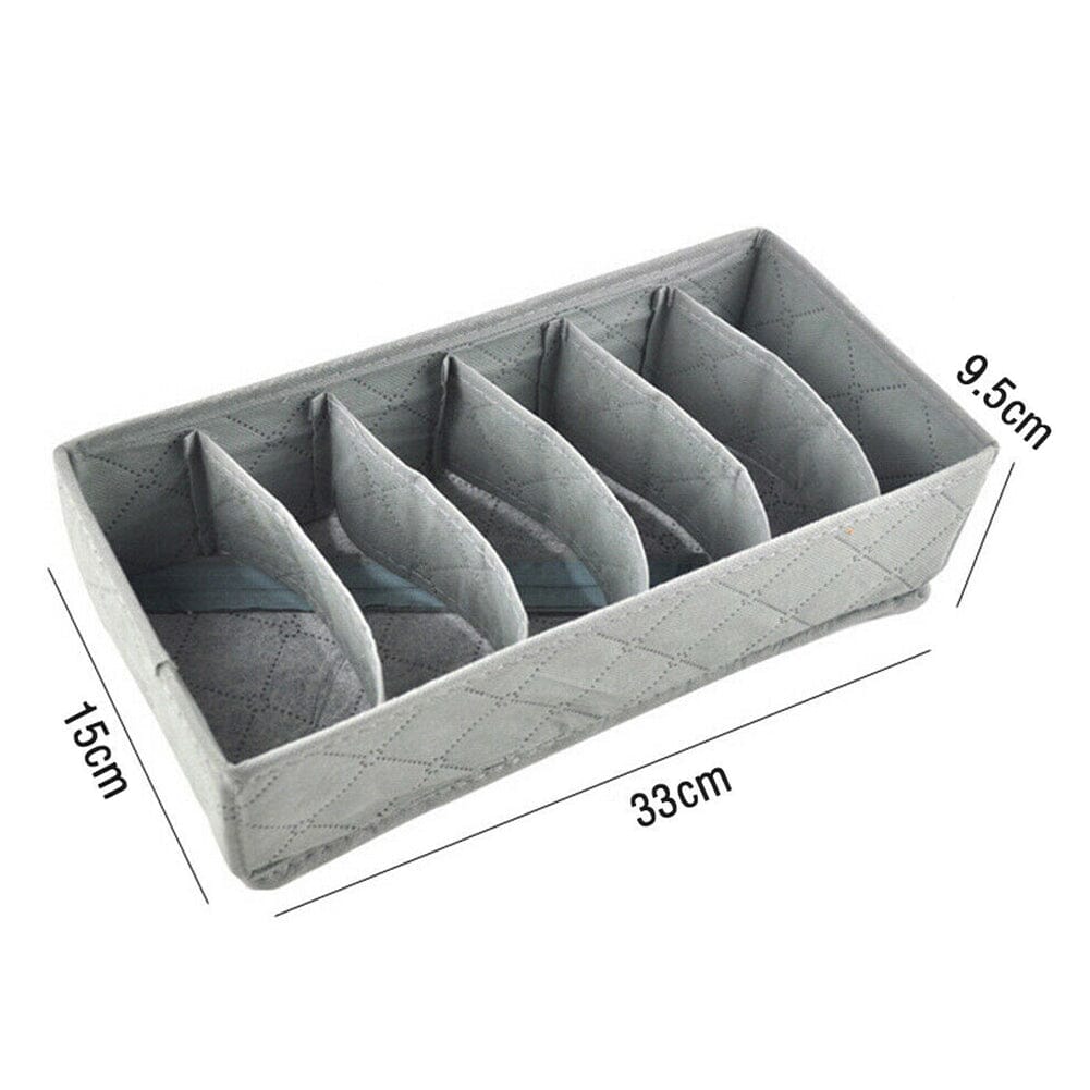 Underwear Drawer Organizer Storage Box Bra Tidy Socks Ties Draw Divider