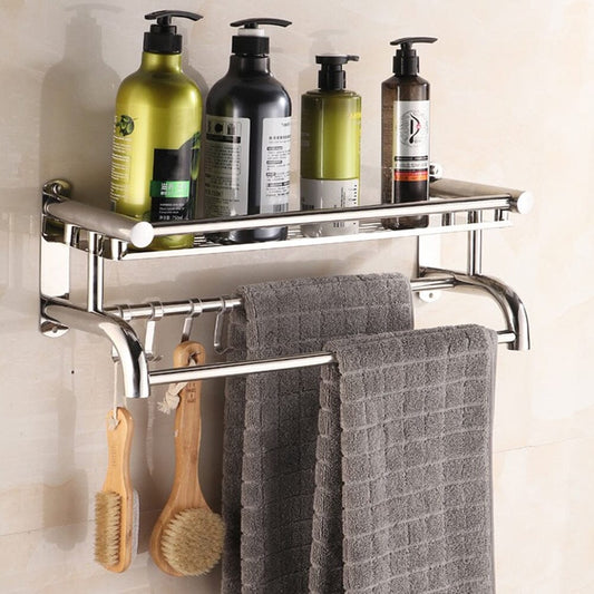 Stainless Steel Bathroom Shelf Storage Toilet Shelf Organizer Wall Mounted