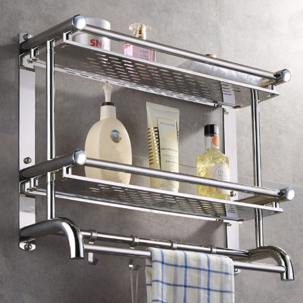 Stainless Steel Bathroom Shelf Storage Toilet Shelf Organizer Wall Mounted