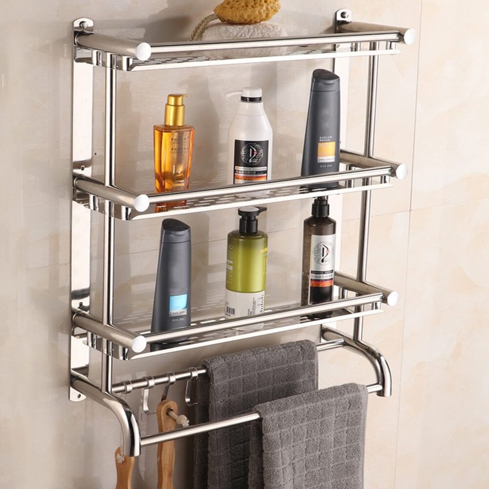 Stainless Steel Bathroom Shelf Storage Toilet Shelf Organizer Wall Mounted