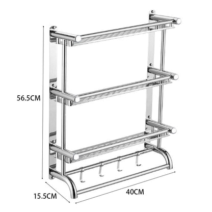 Stainless Steel Bathroom Shelf Storage Toilet Shelf Organizer Wall Mounted