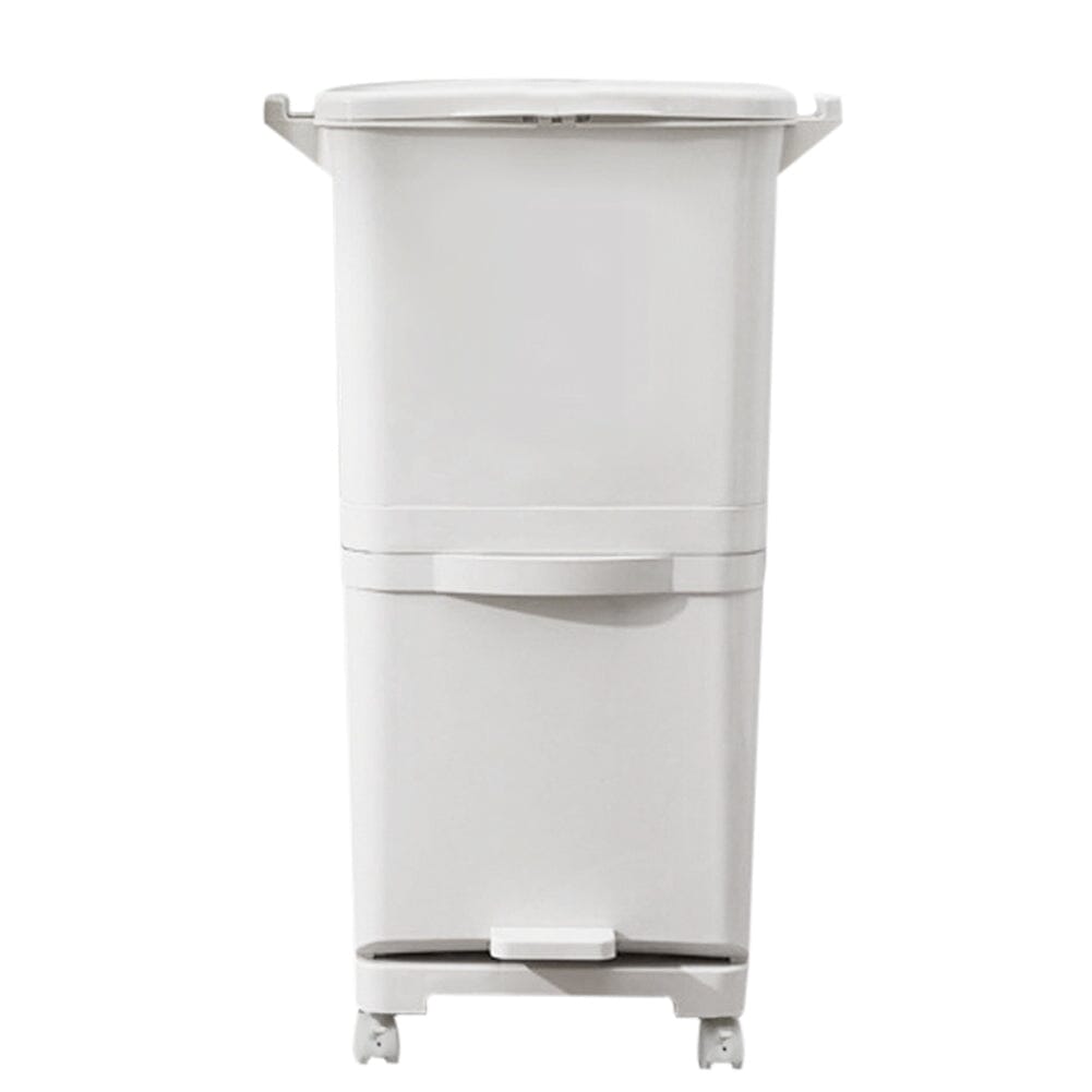 73 cm H White Rubbish Dustbin Recycling Bin Rubbish Trash Home Kitchen