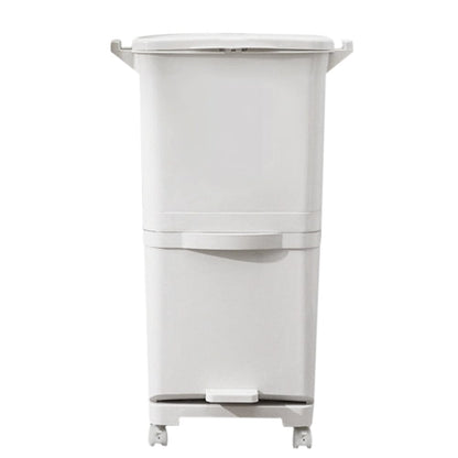 73 cm H White Rubbish Dustbin Recycling Bin Rubbish Trash Home Kitchen