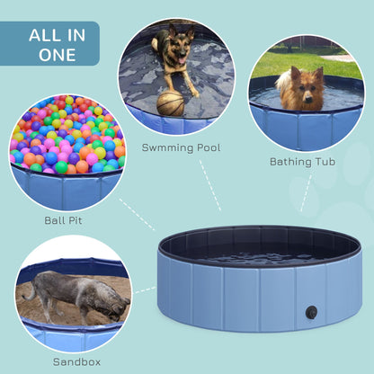 Pawhut Φ100x30H cm Pet Swimming Pool-Blue