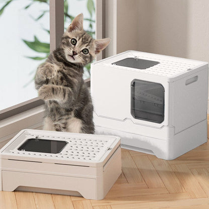 Anti Splash Enclosed Cat Litter Box