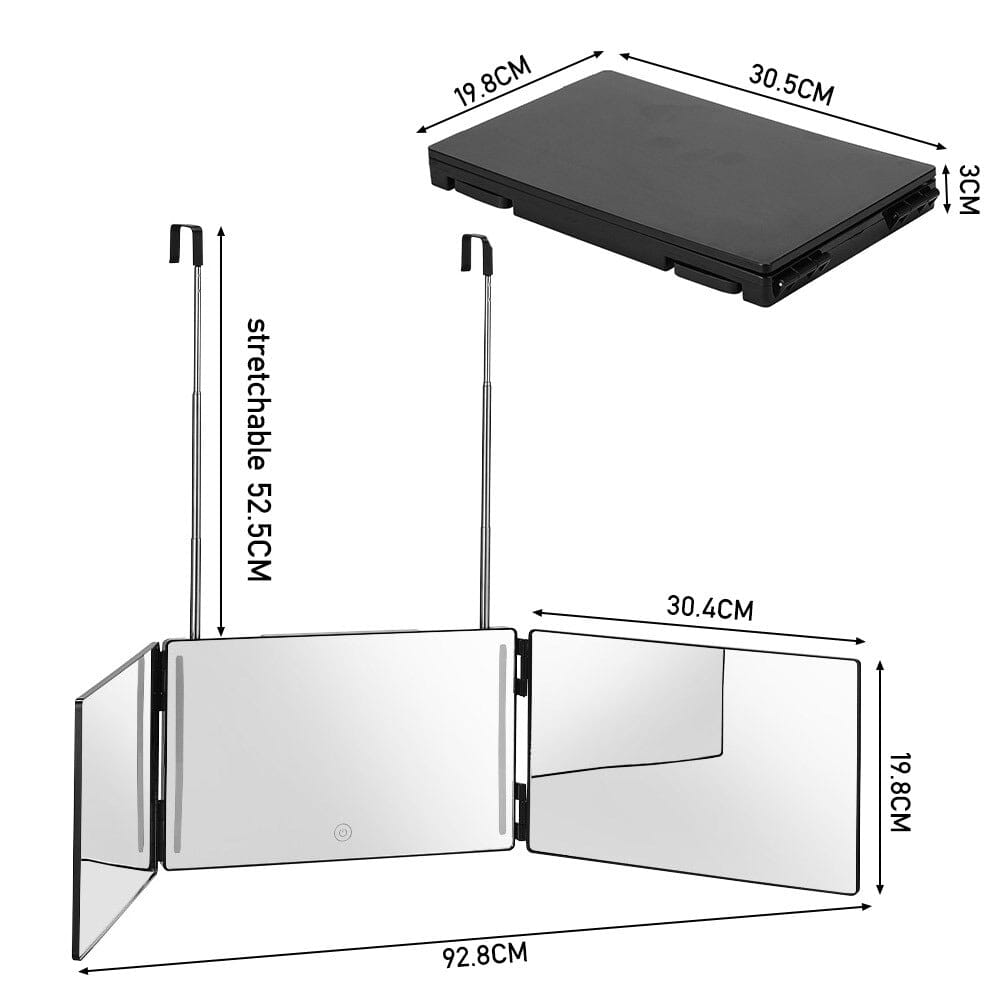 3-Way Makeup Mirror with LED Light
