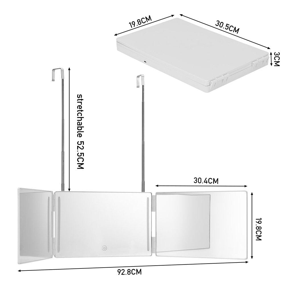 3-Way Makeup Mirror with LED Light