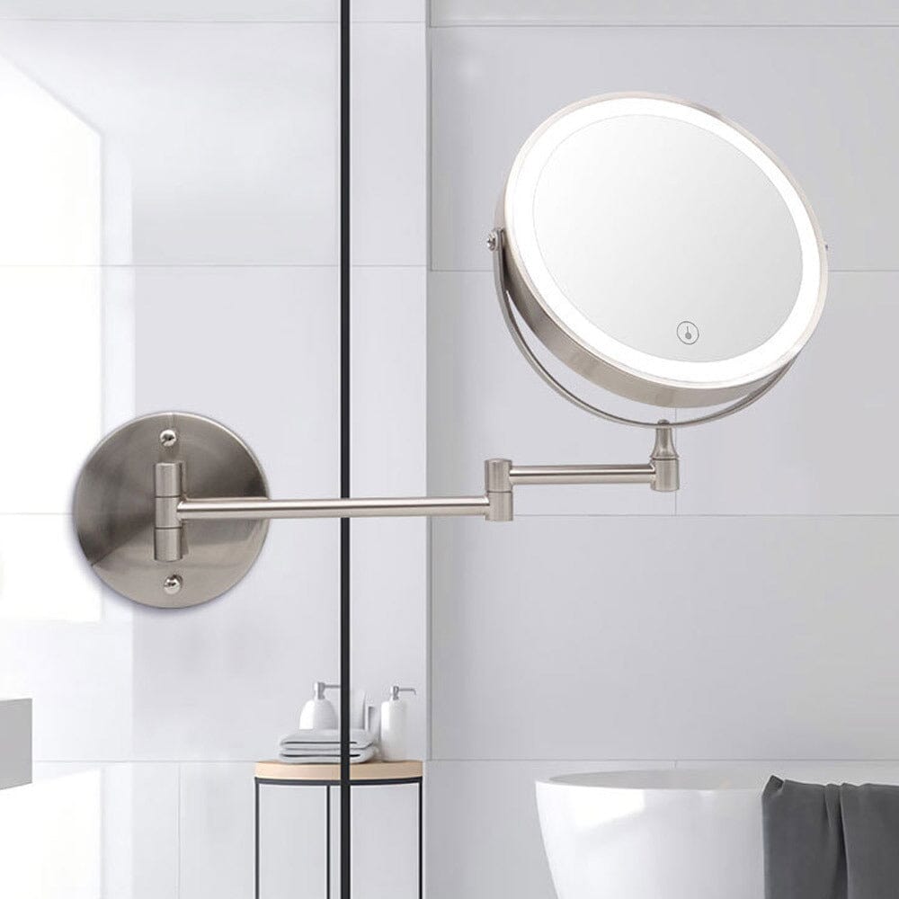 Retractable Mirror with Lamp is Perforation-Free