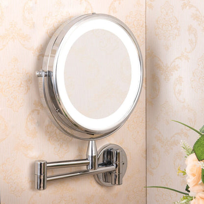 Retractable Mirror with Lamp is Perforation-Free