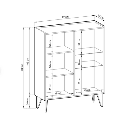 Harmony Display Cabinet 97cm