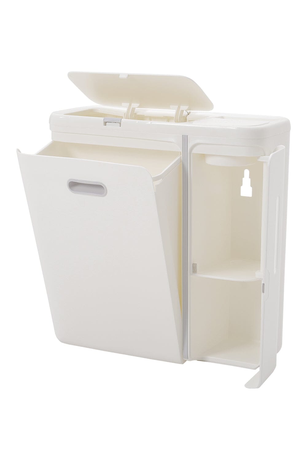 White 5 Compartments Hang Trash with Kitchen Paper Drawer