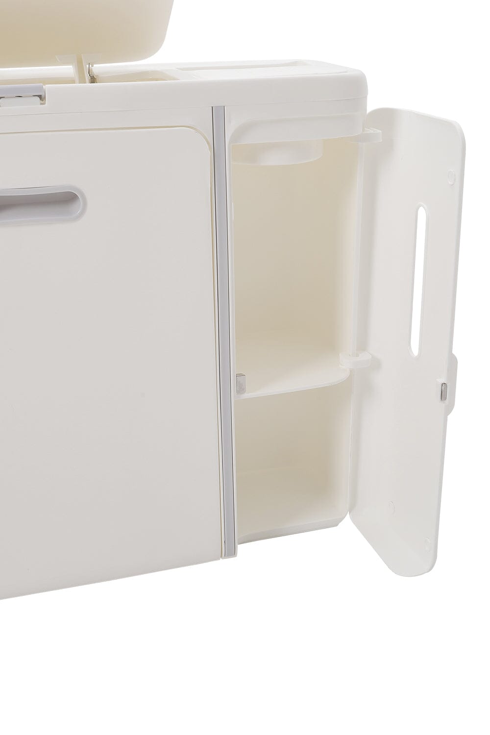 White 5 Compartments Hang Trash with Kitchen Paper Drawer