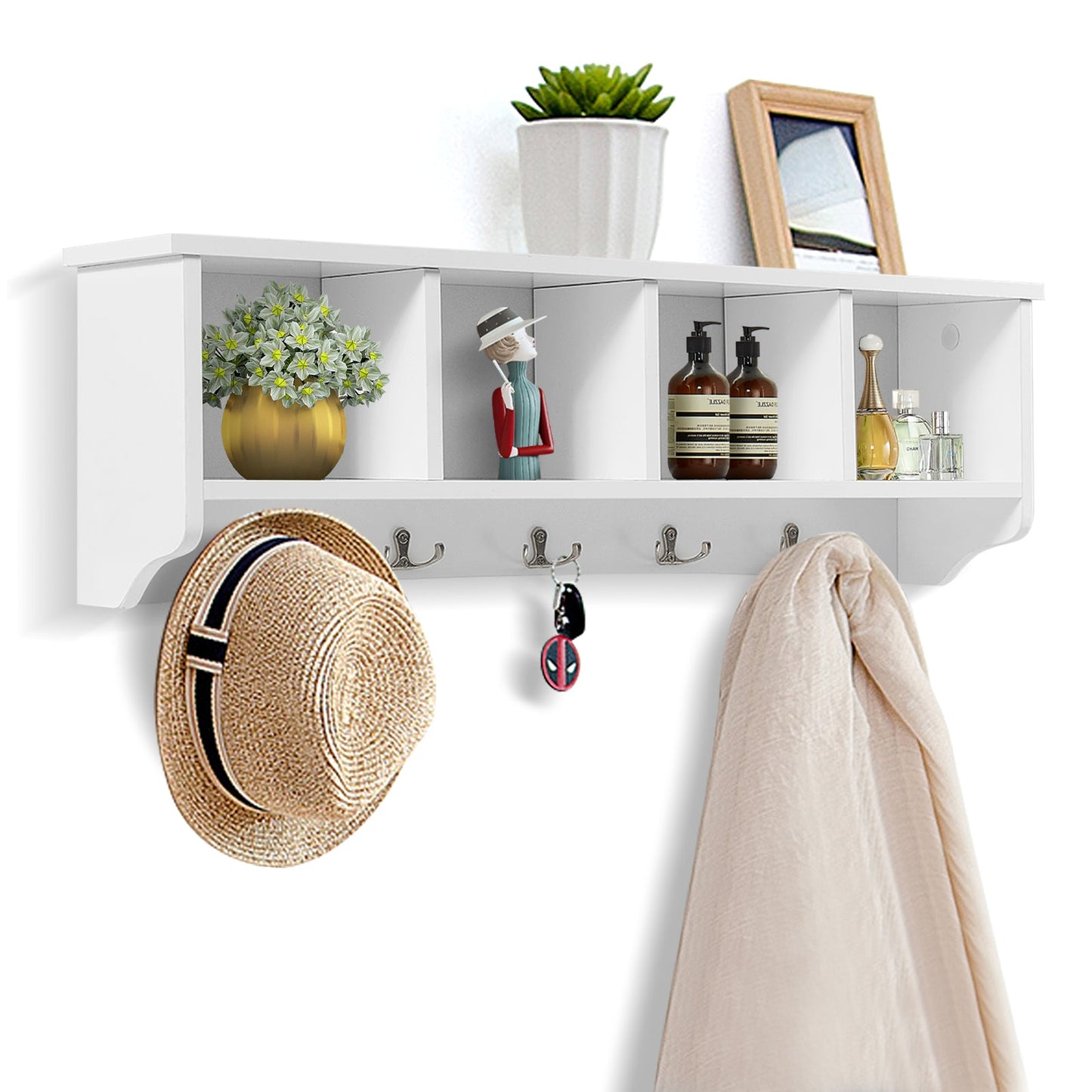 Wall-Mounted Entryway Storage Cabinet-White