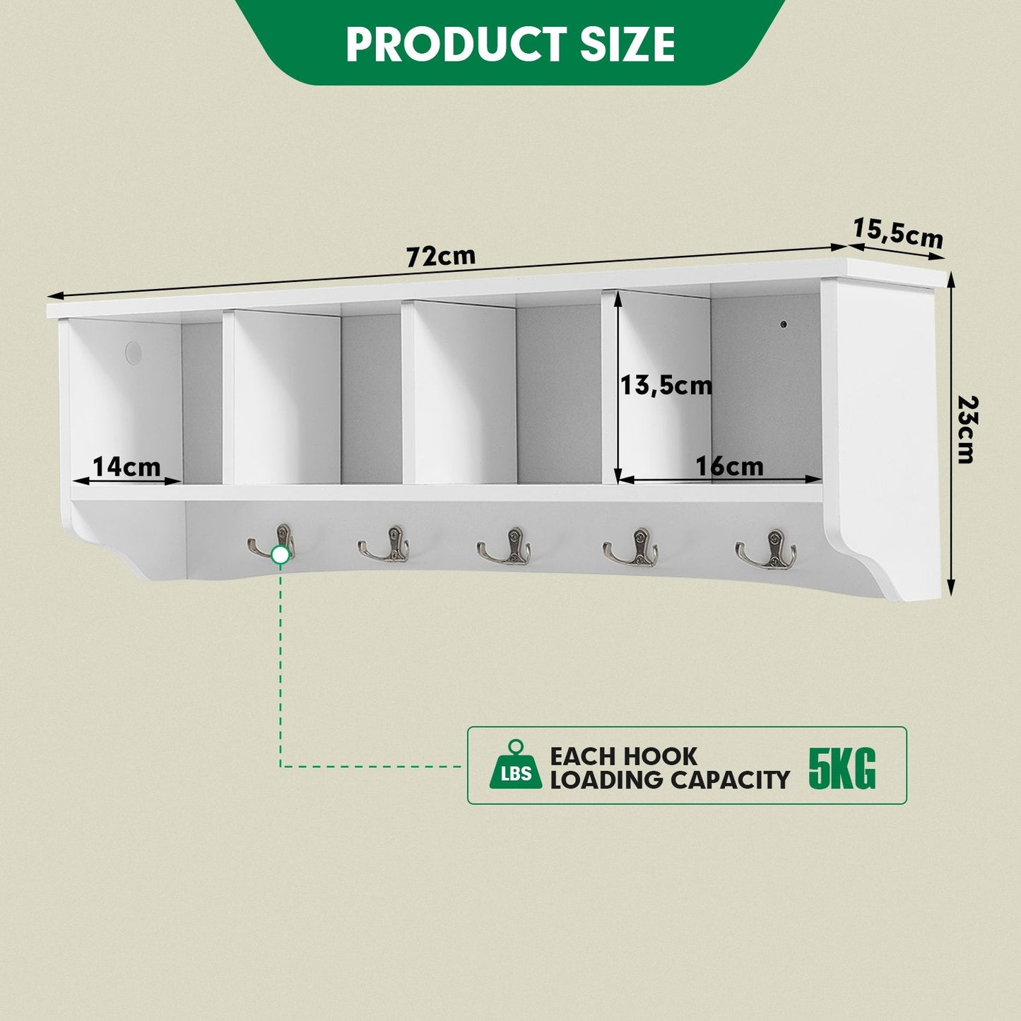 Wall-Mounted Entryway Storage Cabinet-White