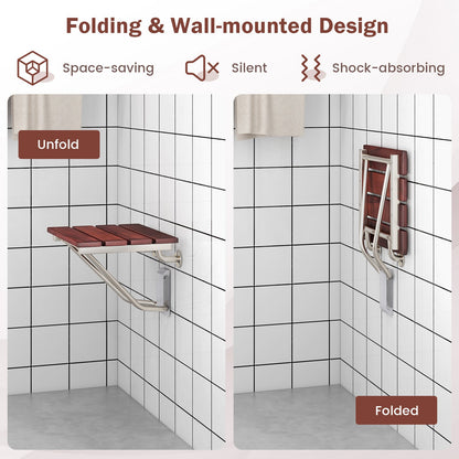 Wall Mounted Foldable Shower Bench Bathroom Stool