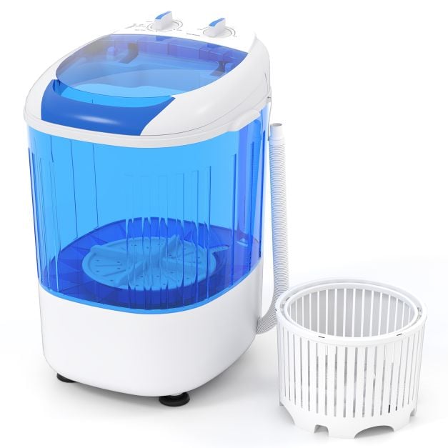2.5 kg Capacity Portable Mini Washing Machine with Spin Tub and Drain Hose-Blue