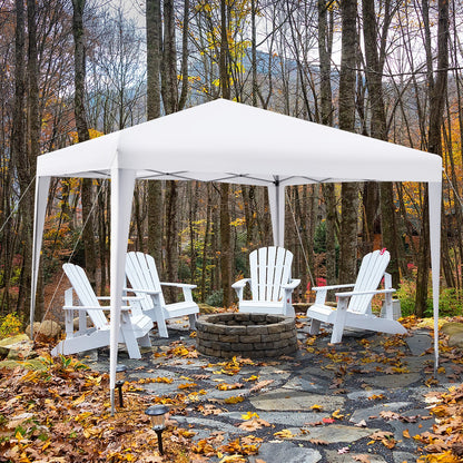 295 x 295 CM Outdoor Portable Instant Pop-up Canopy with Carrying Bag-White